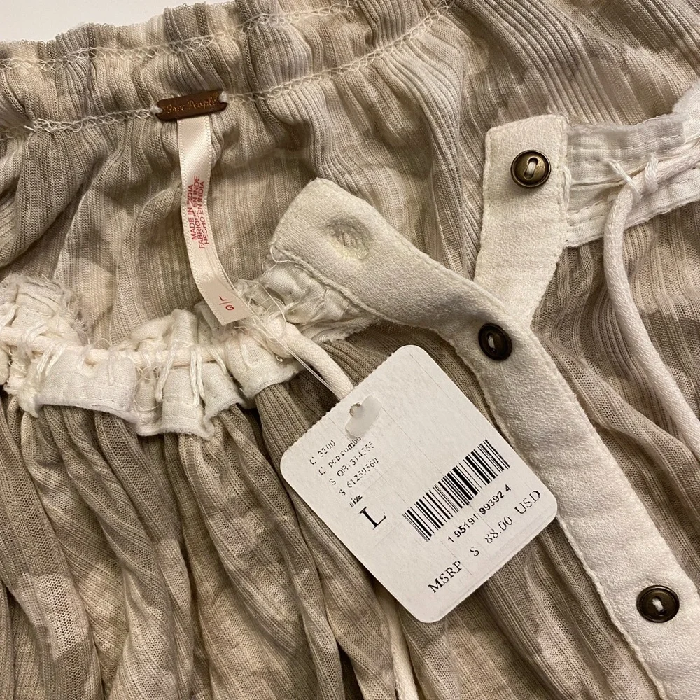 Free People Perfect Day Ribbed Ruffle Top - Picture 2 of 4